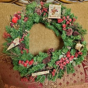 Handmade holiday wreath